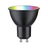 Ampoule LED noire avec base GU10 et filtre lumineux coloré pour solutions d'éclairage modernes