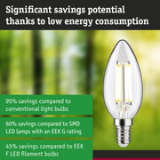 Energy-saving LED lamp with clear glass and silver base, ultra-efficient lighting with long lifespan