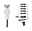 Plug & Shine LED-grondinbouwlamp MicroPen II Basisset IP67 3000K 5x0,2W 21VA Zilver LED inbouwspots set van roestvrij staal en kunststof met kabels en voeding voor binnenverlichting