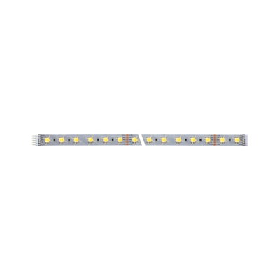 Flexibler LED-Streifen mit warmweißen LEDs auf silberner Platine für dekorative Beleuchtung