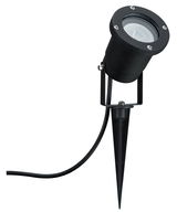 Projecteur de jardin LED noir en métal avec piquet et câble pour éclairage extérieur