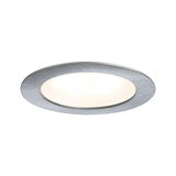 Spot encastré LED rond avec cadre en aluminium brossé et lumière blanc chaud pour intérieur