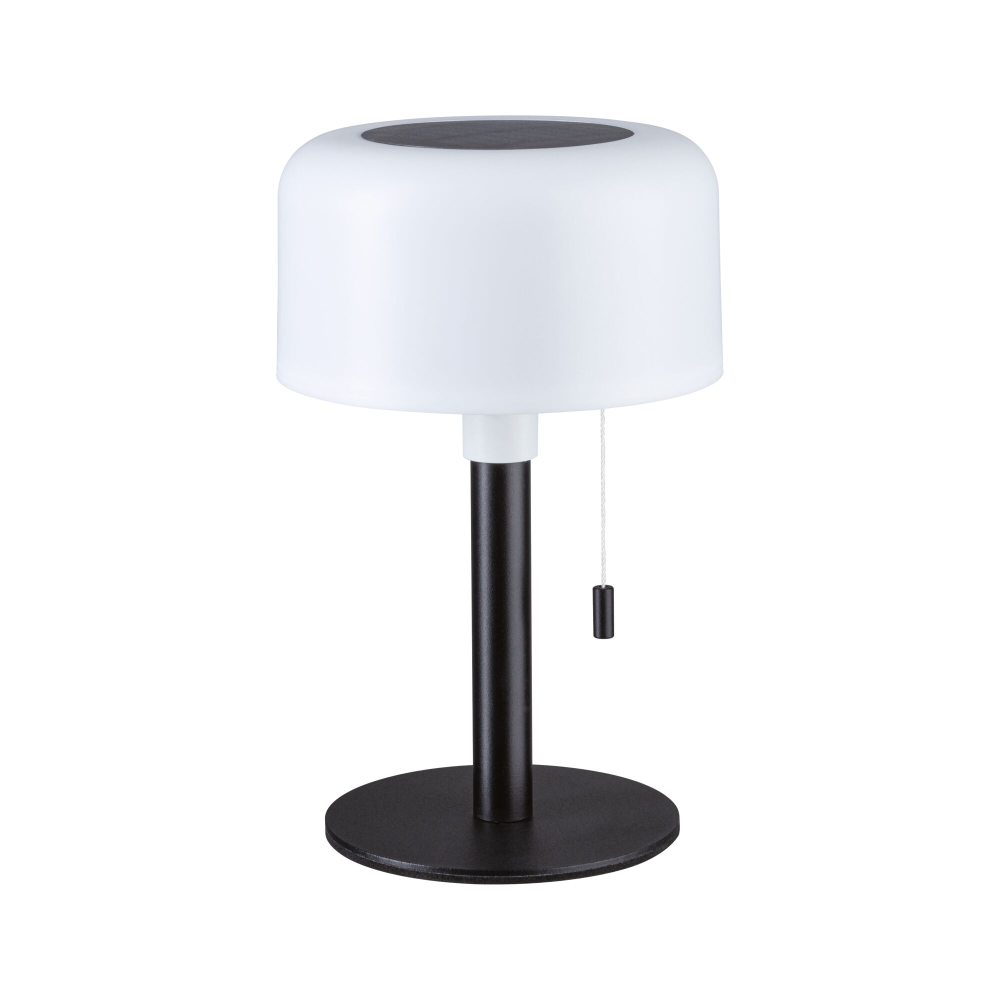 Lampe de table moderne avec abat-jour en verre blanc et base en métal noir pour éclairage intérieur