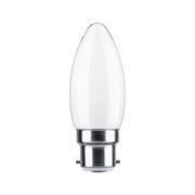 White LED candle bulb with metal base, energy-saving lighting alternative for home use