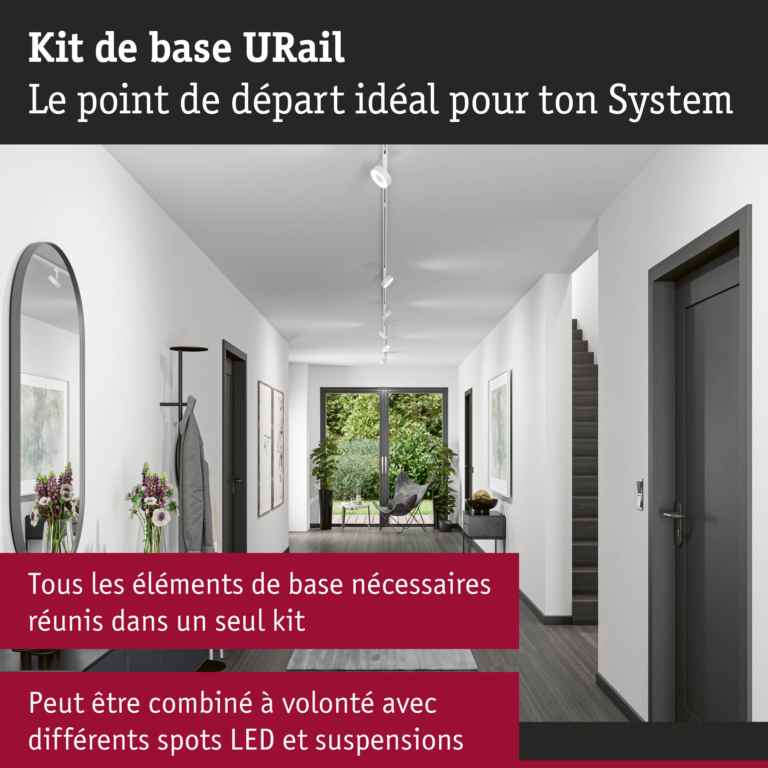 URail Rail Kit de base 230V Blanc signal