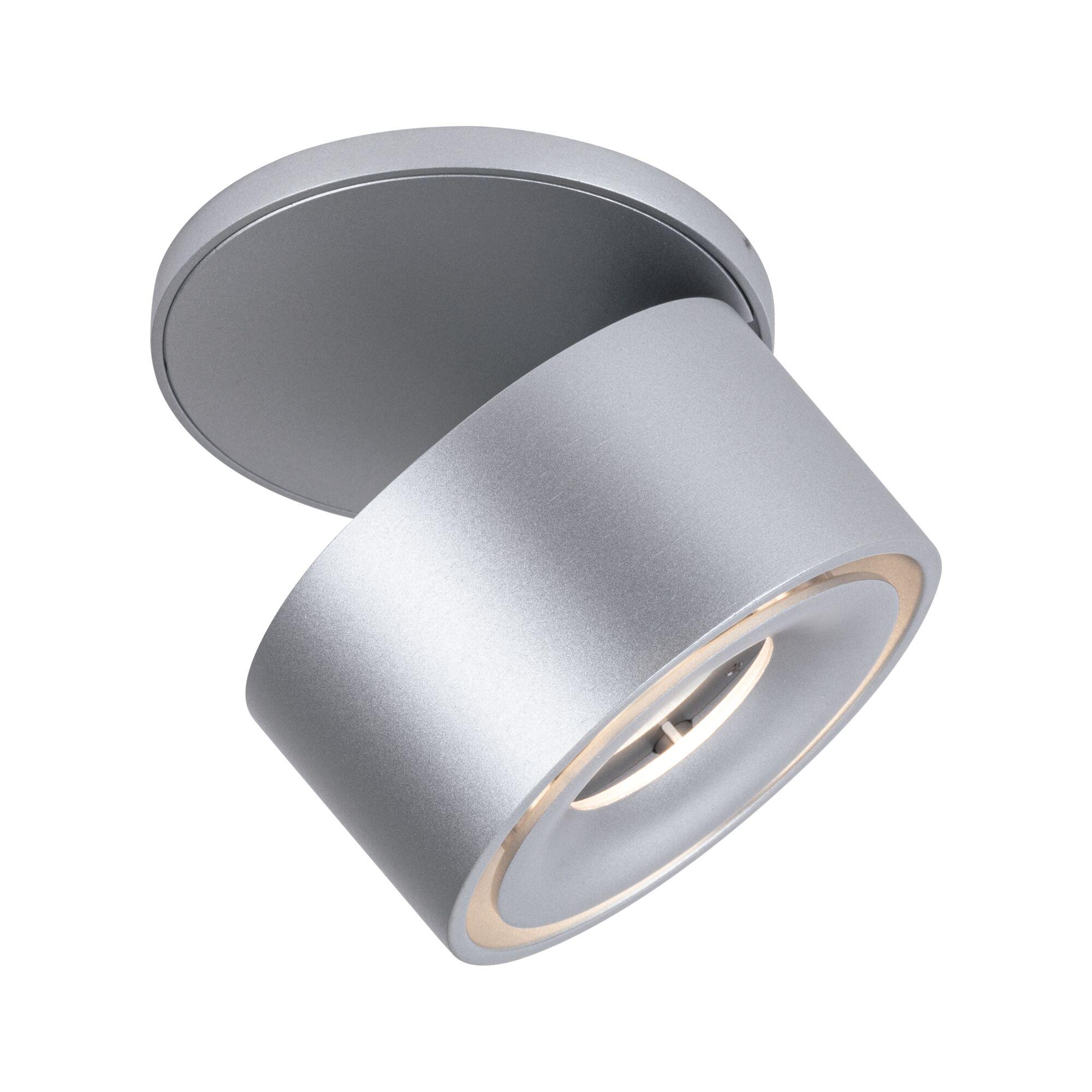Spot de plafond moderne en aluminium argenté avec éclairage LED pour intérieur