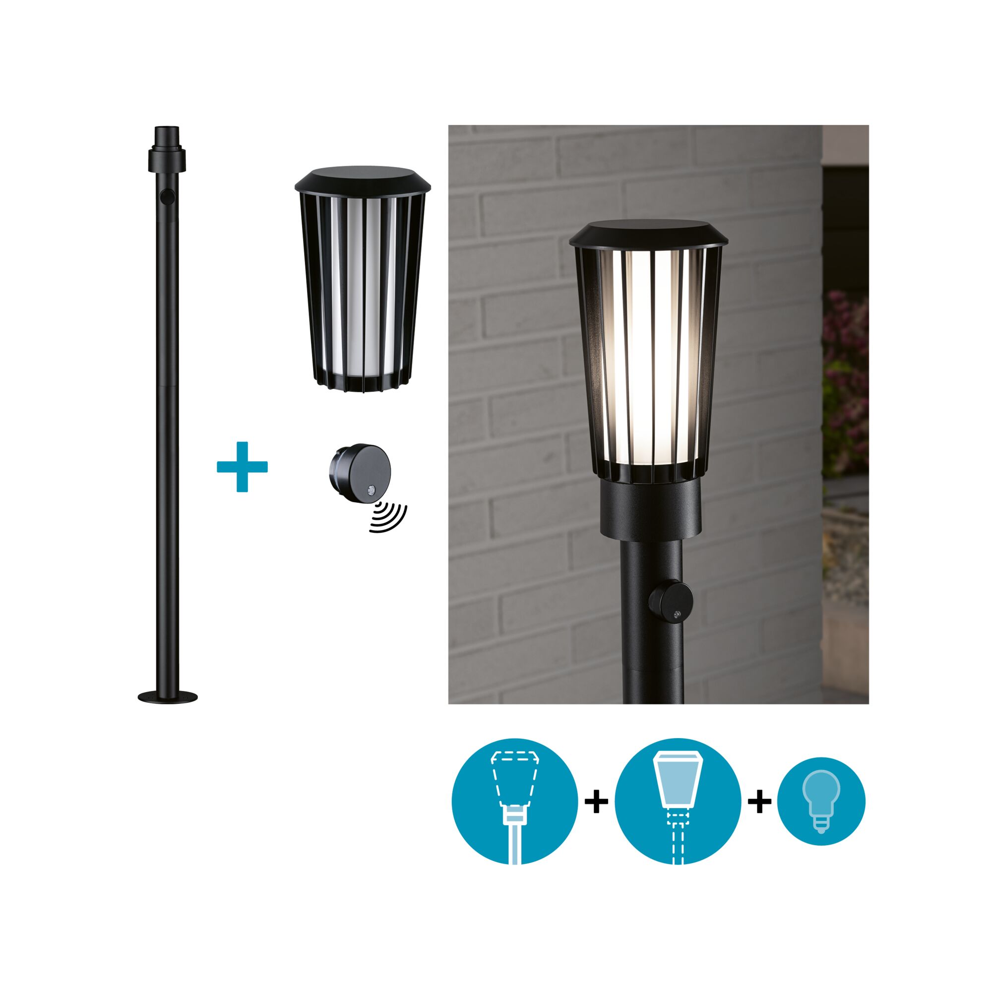 Set ModuShine Poller Trivana Mittel mit Sensor Anthrazit