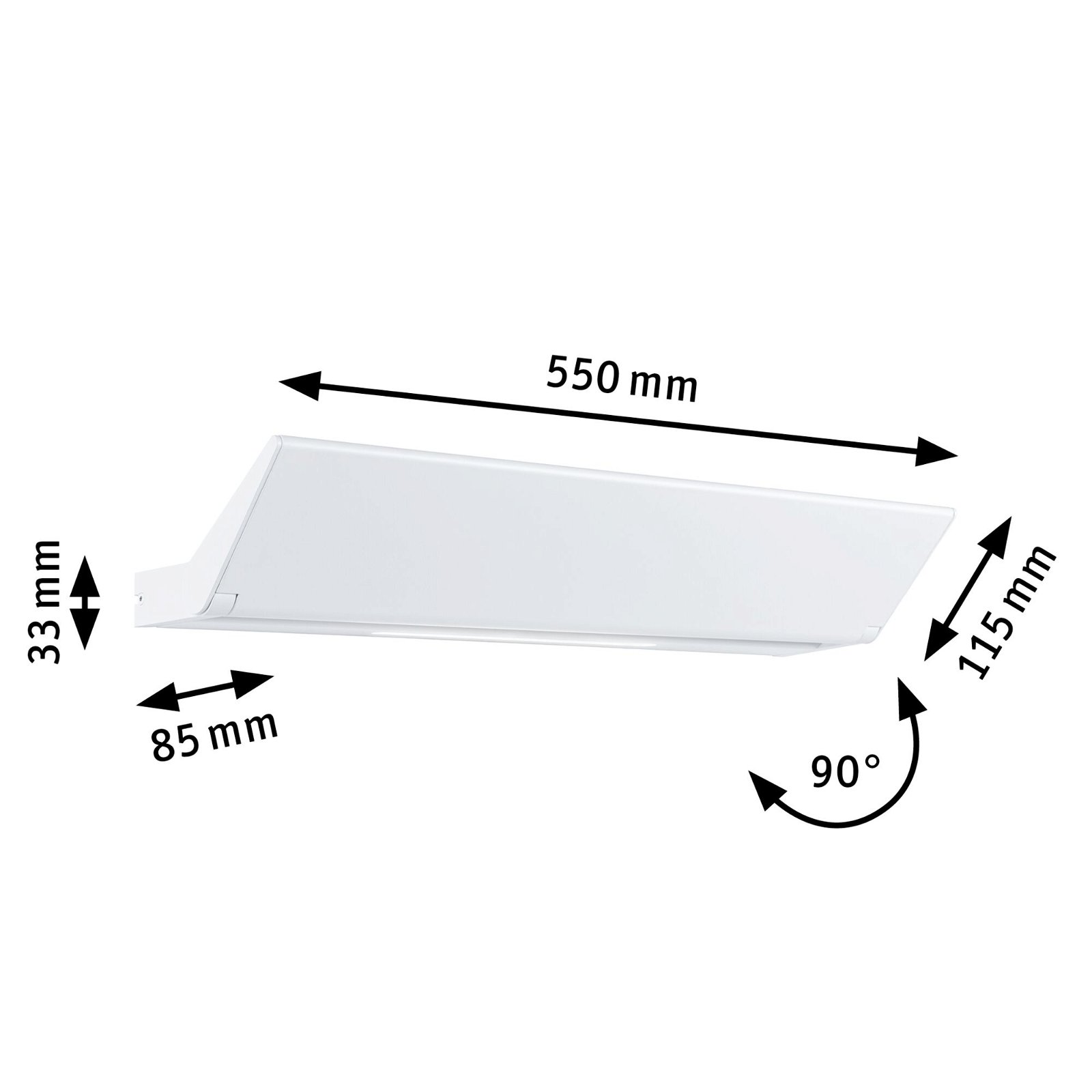 LED-wandlamp Smart Home Zigbee 3.0 Ranva Tunable White 1.400lm / 210lm 230V 13W dimbaar Wit mat