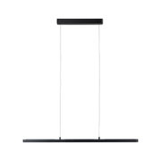Black metal LED pendant light with slim design for modern interior lighting