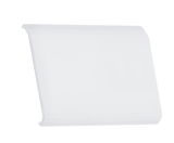 White plastic cover profile with smooth surface for LED light strips and lighting systems