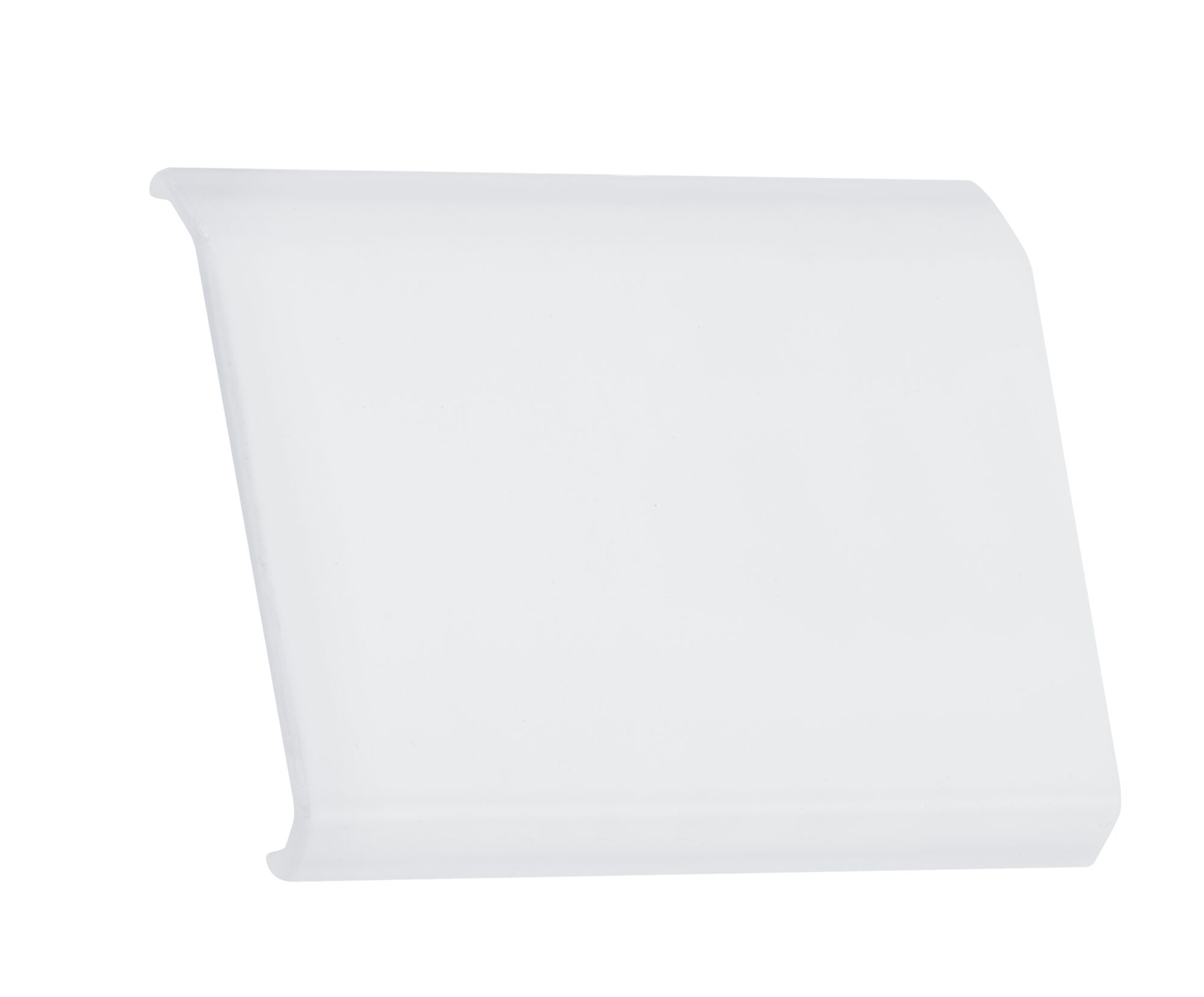 White plastic cover profile with smooth surface for LED light strips and lighting systems