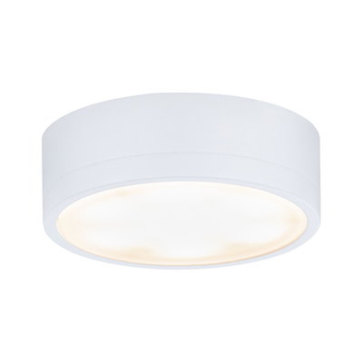 Round white LED ceiling light with matte diffuser for modern room lighting