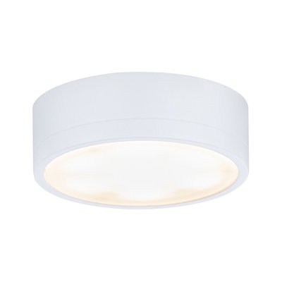 Round white LED ceiling light with matte diffuser for modern room lighting