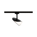 Schwarzer LED-Strahler mit weißem Licht, moderner Schienenstrahler für flexible Raumbeleuchtung