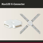 MaxLED X-Connector white plastic for LED strip connection with 4 pins