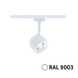 Weißer LED-Strahler aus Metall für Schienensystem mit verstellbarem Kopf, moderne Innenbeleuchtung