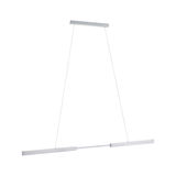 Moderne LED-hanglamp van geborsteld aluminium in zilver voor stijlvolle binnenverlichting