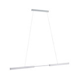 Suspension LED moderne en aluminium brossé argenté pour un éclairage intérieur élégant
