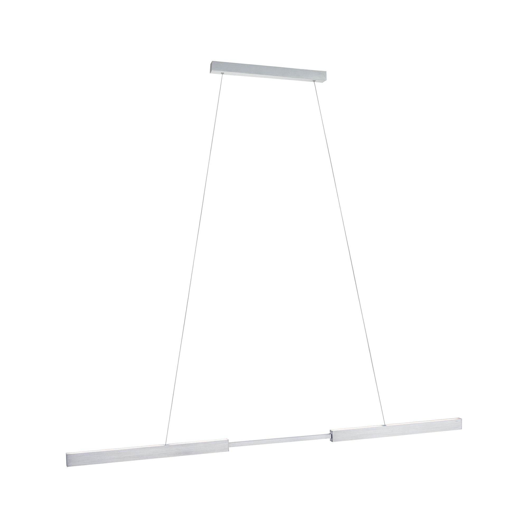Moderne LED-Pendelleuchte aus gebürstetem Aluminium in Silber für stilvolle Raumbeleuchtung