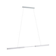 Nowoczesna lampa wisząca LED z szczotkowanego aluminium w kolorze srebrnym do eleganckiego oświetlenia