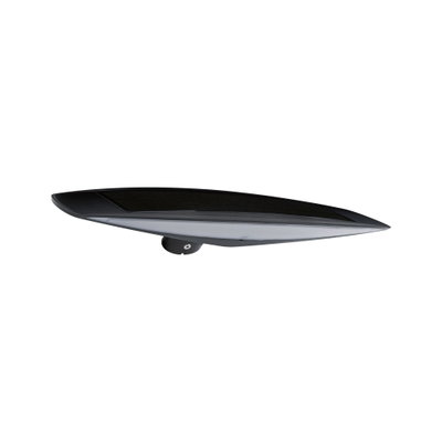 Lampe solaire noire avec boîtier en aluminium et design moderne pour éclairage extérieur écoénergétique