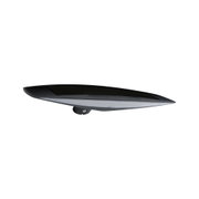 Black solar light with modern design and aluminium housing for energy-efficient outdoor lighting