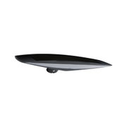 Black solar light with modern design and aluminium housing for energy-efficient outdoor lighting