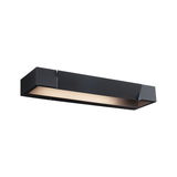 Black metal LED wall light with warm white illumination for modern interior lighting