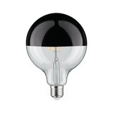 LED bulb with black half-mirror coating and clear glass for modern lighting solutions