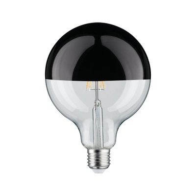 LED-Glühbirne mit schwarzer Halbspiegel-Beschichtung und klarem Glas für moderne Beleuchtung