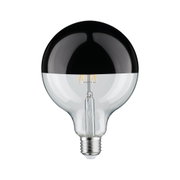 LED bulb with black half-mirror coating and clear glass for modern lighting solutions