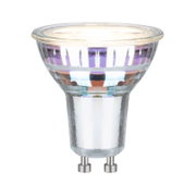 Transparante GU10 LED-lamp van glas met tweepolige fitting voor energiezuinige verlichting