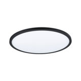 Runde LED-Deckenleuchte mit schwarzem Rahmen und weißem Diffusor für moderne Raumbeleuchtung