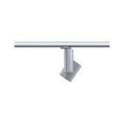 Modern silver metal LED spotlight with adjustable head for flexible lighting solutions