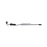 Aluminum LED driver with black cable and plug for LED lighting systems
