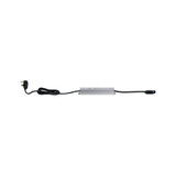 Aluminum LED driver with black cable and plug for LED lighting systems