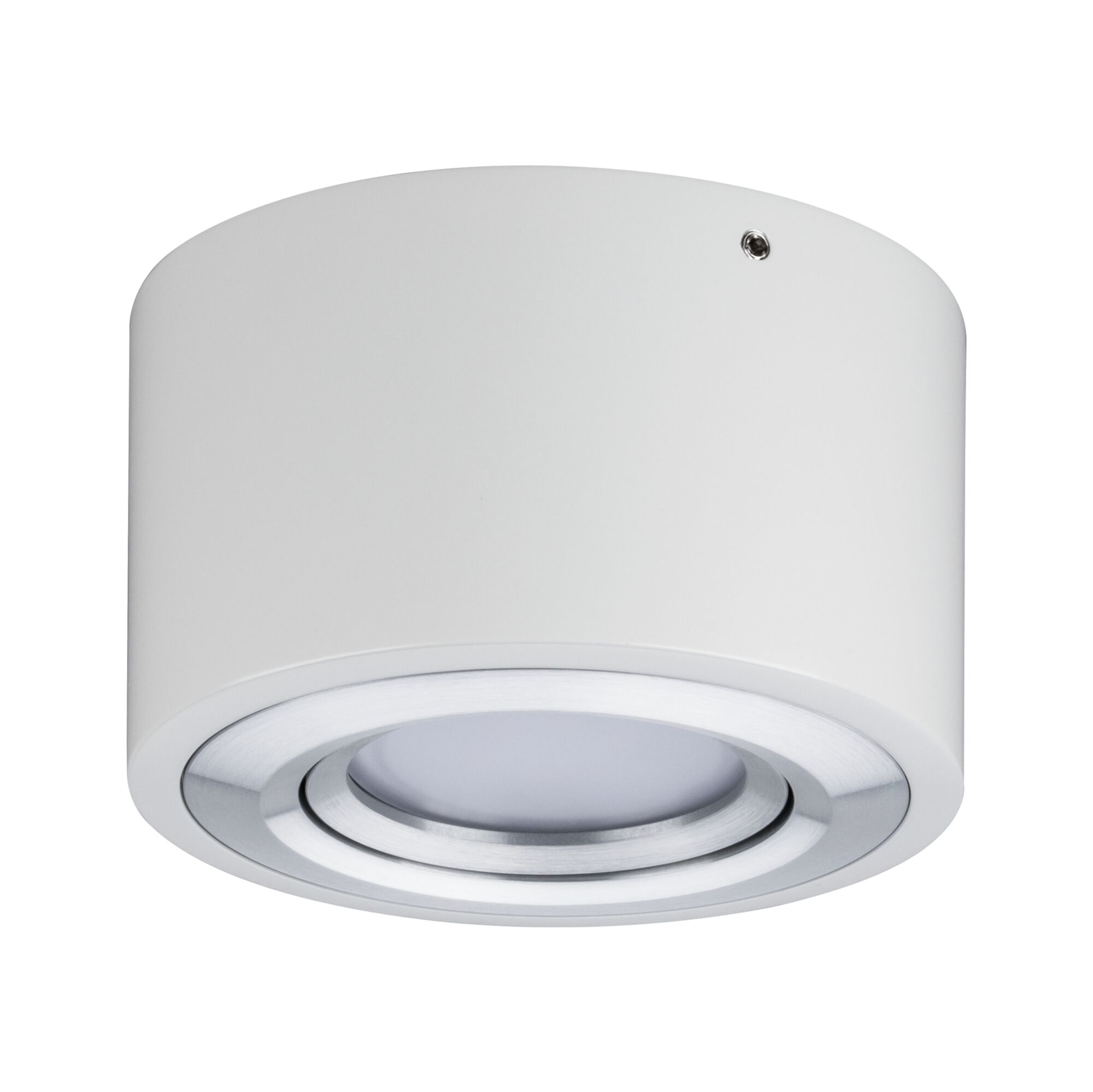 Ronde witte metalen plafondlamp met geïntegreerde LED-spot voor moderne binnenverlichting
