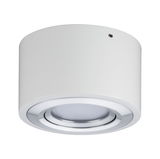 Ronde witte metalen plafondlamp met geïntegreerde LED-spot voor moderne binnenverlichting