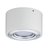 Runde weiße Deckenleuchte aus Metall mit integriertem LED-Spot für moderne Innenbeleuchtung