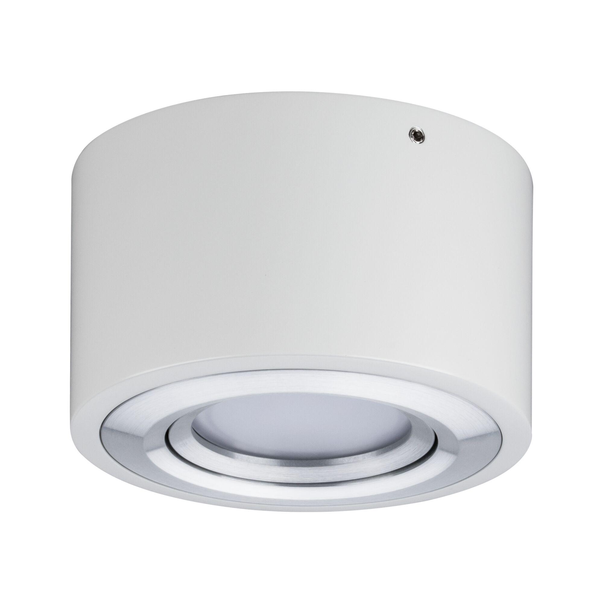 Rund hvid LED-loftslampe med aluminiumsring til moderne indendørs belysning
