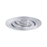 Runder Einbaustrahler aus gebürstetem Aluminium in Silber für moderne LED-Beleuchtung
