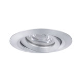 Round recessed spotlight in brushed aluminum silver for modern LED lighting solutions