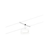 Modern wit LED-kabelsysteem met rechthoekige kunststof lichtarmatuur voor flexibele verlichting
