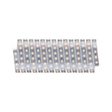 Flexible LED strip with warm white LEDs on silver board for versatile lighting solutions