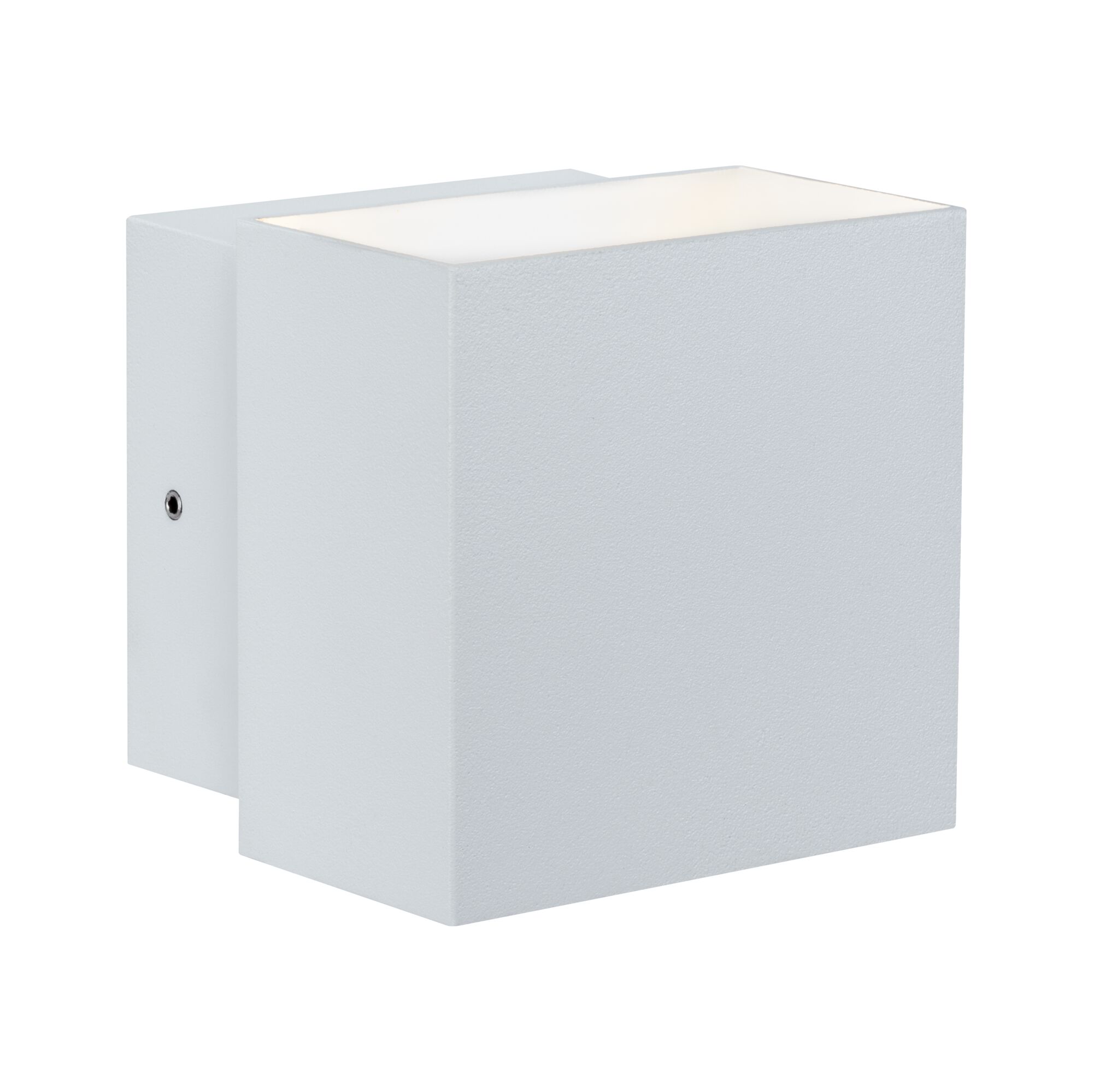 Applique LED Cybo IP65 carré 100x100mm 2700K 2x3,5W 2x200lm 230V 85° Blanc Aluminium Applique murale LED blanche en métal au design carré moderne pour éclairage intérieur