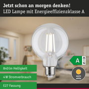 Efficient-Line Filament 230V LED Globe G95 E27 840lm 4W 4000K Klar