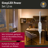 SimpLED Power LED-Lichtband 1,5 m in warmweiß, ideal für Möbel und Raumbeleuchtung