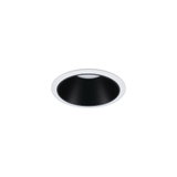 Boîtier d'encastrement rond blanc avec anneau intérieur noir pour éclairage LED moderne