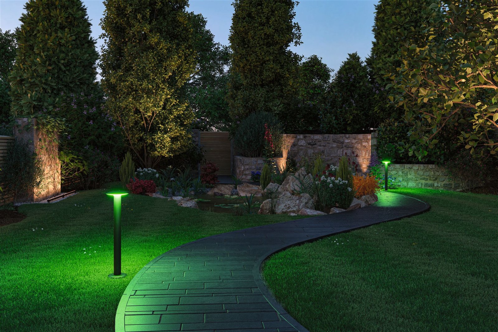 Plug & Shine Borne lumineuse LED Smart Home Zigbee 3.0 Plate IP44 RGBW+ 5W Anthracite