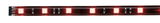 Red LED strip with multiple glowing LEDs on black circuit board for decorative lighting use